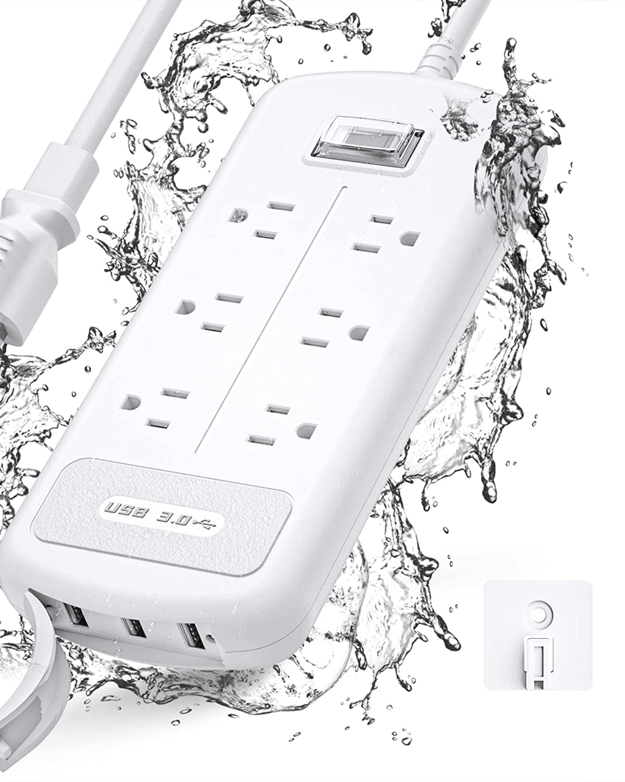 Outdoor Surge Protection Power Strip | 6 Outlets & 3 USB